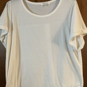 Rose & Olive cream Textured Women's Top